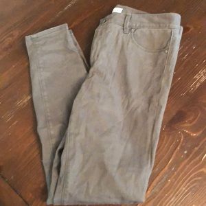Loft Sage Skinny Sateen Pants